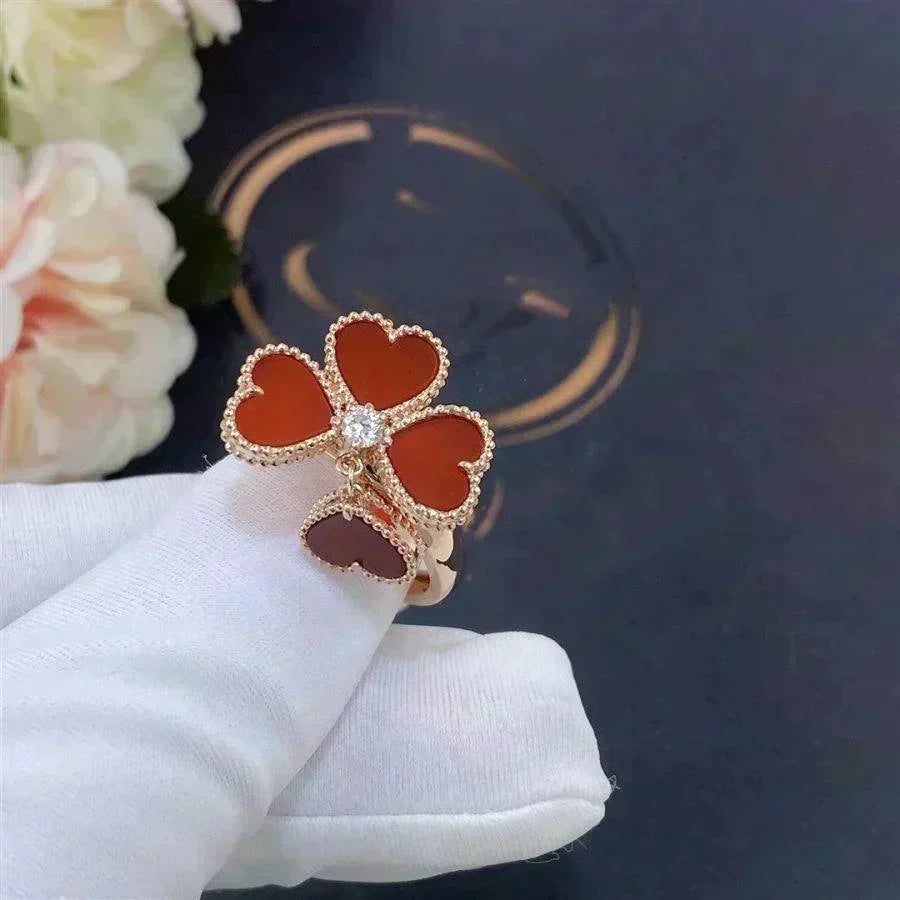 [⭐Seralia]SWEET CLOVER CARNELIAN RING