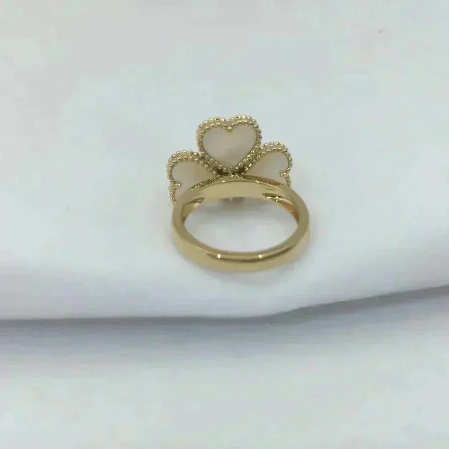 [⭐Seralia]SWEET CLOVER WHITE MOP RING