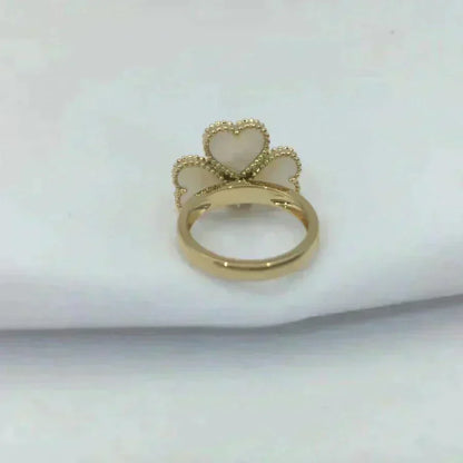 [⭐Seralia]SWEET CLOVER WHITE MOP RING