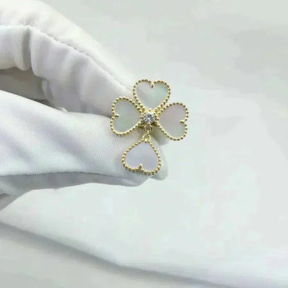 [⭐Seralia]SWEET CLOVER WHITE MOP RING