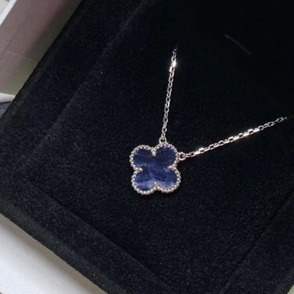 [⭐Seralia]CLOVER 15MM PIETERSITE NECKLACE SILVER