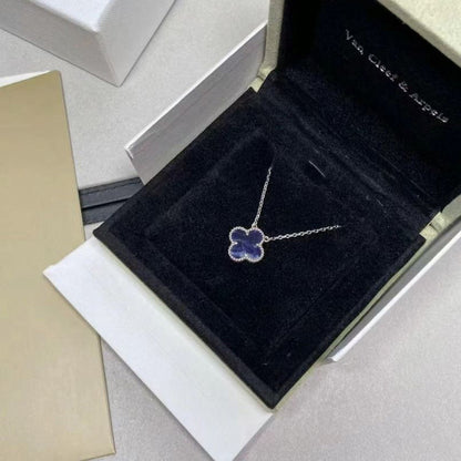[⭐Seralia]CLOVER 15MM PIETERSITE NECKLACE SILVER