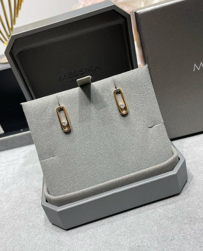 [⭐Seralia]MOVE UNO SMALL 1 DIAMOND EARRINGS