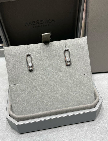 [⭐Seralia]MOVE UNO SMALL 1 DIAMOND EARRINGS