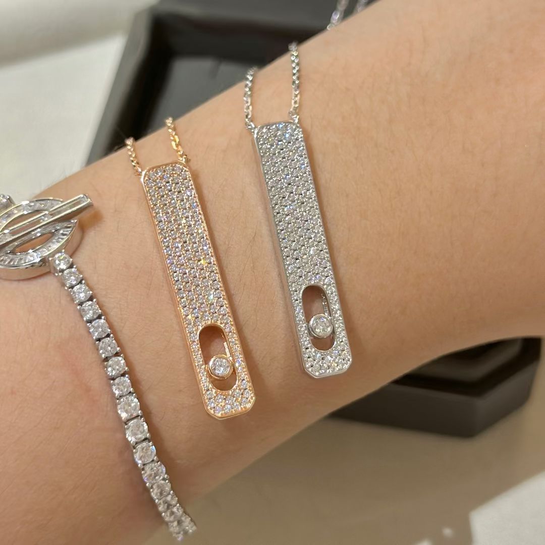 [⭐Seralia]MY FIRST DIAMOND PAVED NECKLACE