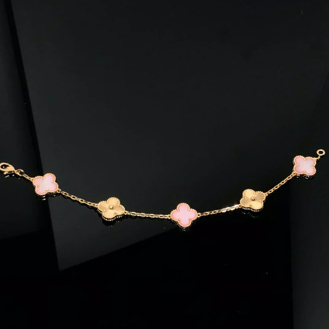 [⭐Seralia] CLOVER 5 MOTIFS  PINK MOP BRACELET COLLECTION