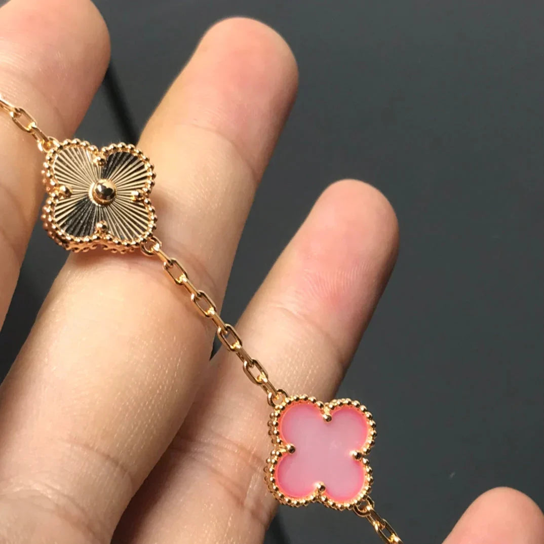 [⭐Seralia] CLOVER 5 MOTIFS  PINK MOP BRACELET COLLECTION