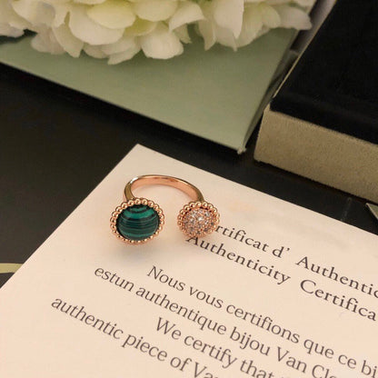 [⭐Seralia]PERLEE COULEURS DIAMOND ROSE GOLD BETWEEN THE FINGER RING