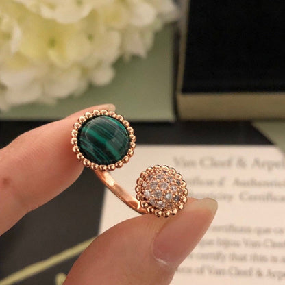 [⭐Seralia]PERLEE COULEURS DIAMOND ROSE GOLD BETWEEN THE FINGER RING