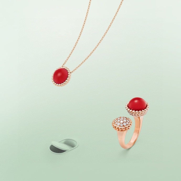 [⭐Seralia]PERLEE COULEURS DIAMOND ROSE GOLD BETWEEN THE FINGER RING