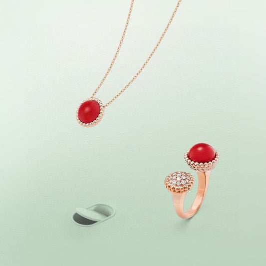 [⭐Seralia]PERLEE COULEURS DIAMOND ROSE GOLD BETWEEN THE FINGER RING