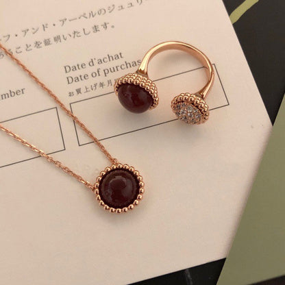 [⭐Seralia]PERLEE COULEURS DIAMOND ROSE GOLD BETWEEN THE FINGER RING