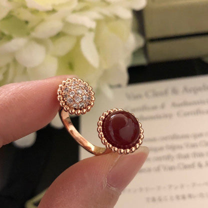 [⭐Seralia]PERLEE COULEURS DIAMOND ROSE GOLD BETWEEN THE FINGER RING