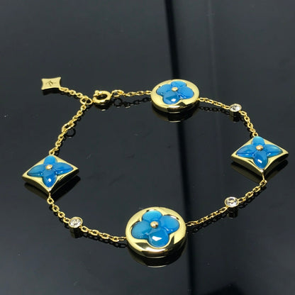 [⭐Seralia]STAR AND SUN 4 MOTIF BLUE BRACELET