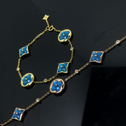 [⭐Seralia]STAR AND SUN 4 MOTIF BLUE BRACELET