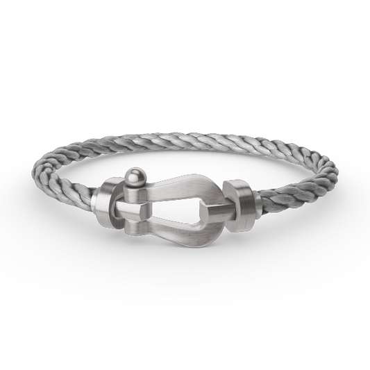 [⭐Seralia]FORCE LARGE HORSESHOE NO DIAMOND BRACELET SILVER