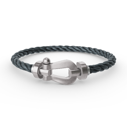 [⭐Seralia]FORCE LARGE HORSESHOE NO DIAMOND BRACELET SILVER