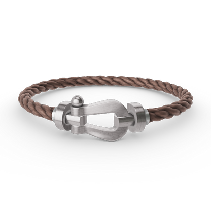 [⭐Seralia]FORCE LARGE HORSESHOE NO DIAMOND BRACELET SILVER