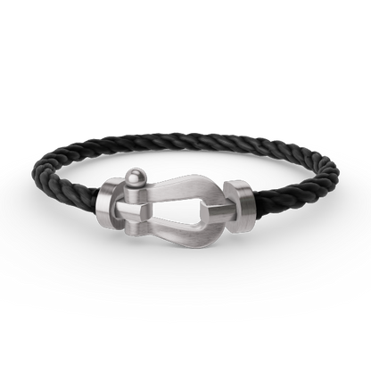 [⭐Seralia]FORCE LARGE HORSESHOE NO DIAMOND BRACELET SILVER