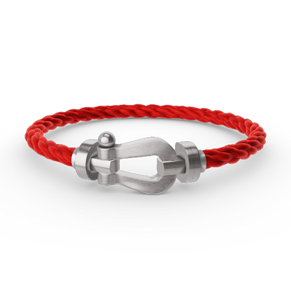 [⭐Seralia]FORCE LARGE HORSESHOE NO DIAMOND BRACELET SILVER