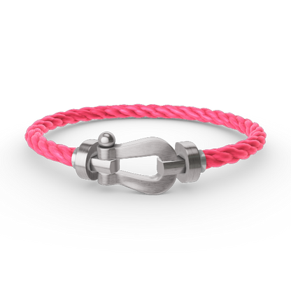 [⭐Seralia]FORCE LARGE HORSESHOE NO DIAMOND BRACELET SILVER