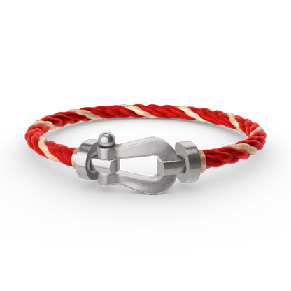 [⭐Seralia]FORCE LARGE HORSESHOE NO DIAMOND BRACELET SILVER