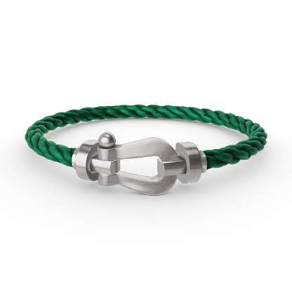 [⭐Seralia]FORCE LARGE HORSESHOE NO DIAMOND BRACELET SILVER