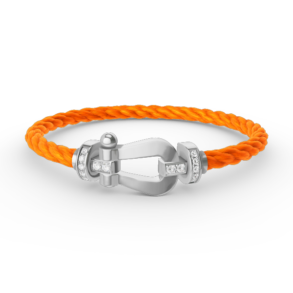 [⭐Seralia]FORCE LARGE HORSESHOE HALF DIAMOND BRACELET SILVER