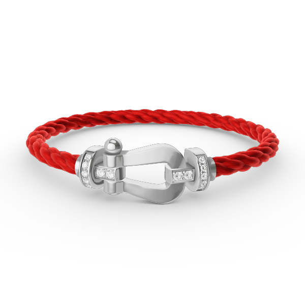 [⭐Seralia]FORCE LARGE HORSESHOE HALF DIAMOND BRACELET SILVER