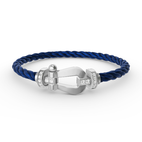 [⭐Seralia]FORCE LARGE HORSESHOE HALF DIAMOND BRACELET SILVER