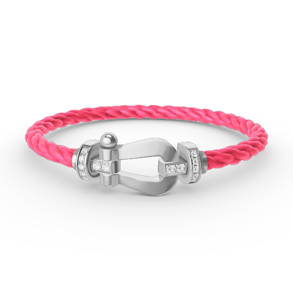 [⭐Seralia]FORCE LARGE HORSESHOE HALF DIAMOND BRACELET SILVER