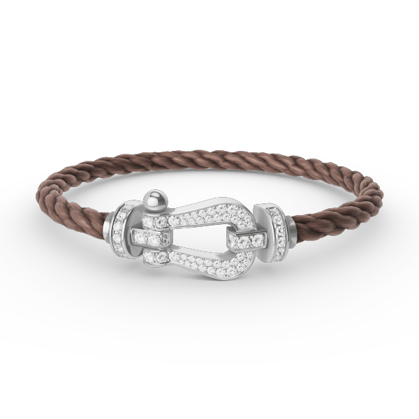 [⭐Seralia]FORCE LARGE HORSESHOE FULL DIAMOND BRACELET SILVER