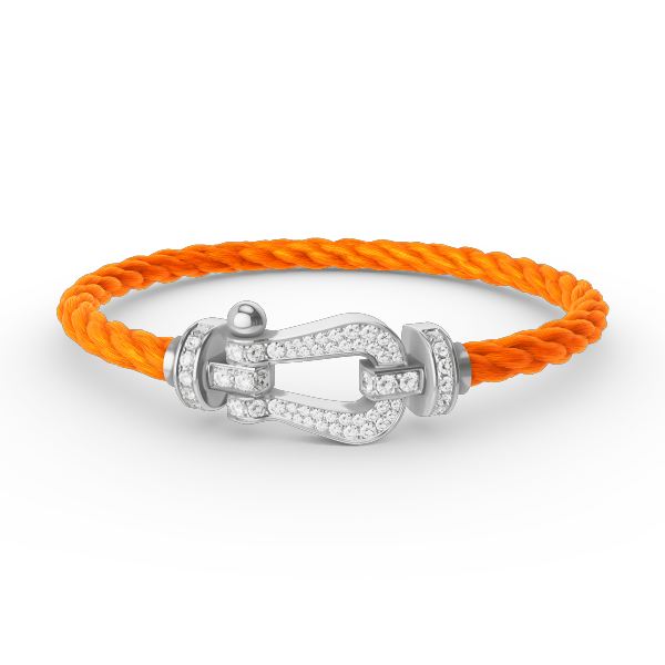[⭐Seralia]FORCE LARGE HORSESHOE FULL DIAMOND BRACELET SILVER