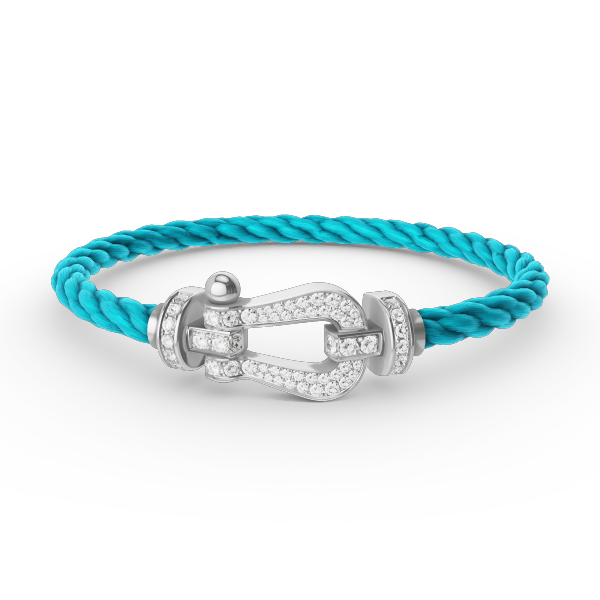 [⭐Seralia]FORCE LARGE HORSESHOE FULL DIAMOND BRACELET SILVER