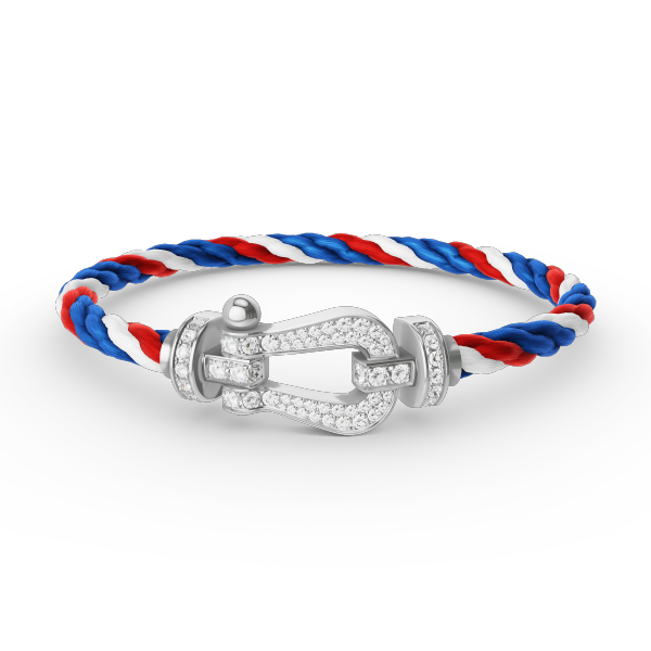 [⭐Seralia]FORCE LARGE HORSESHOE FULL DIAMOND BRACELET SILVER