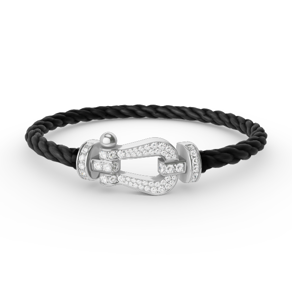 [⭐Seralia]FORCE LARGE HORSESHOE FULL DIAMOND BRACELET SILVER