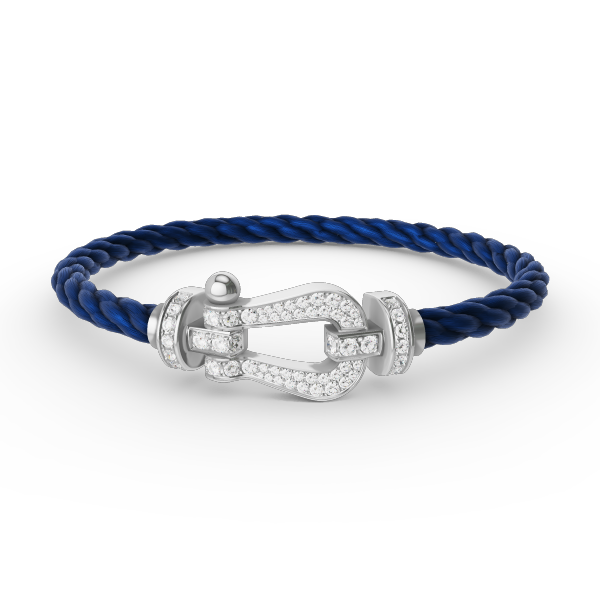 [⭐Seralia]FORCE LARGE HORSESHOE FULL DIAMOND BRACELET SILVER