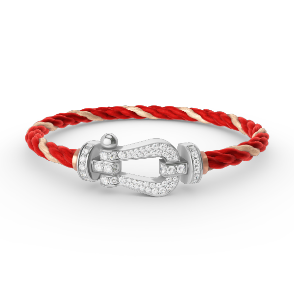 [⭐Seralia]FORCE LARGE HORSESHOE FULL DIAMOND BRACELET SILVER