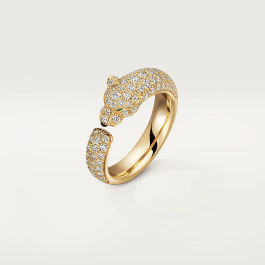 [⭐Seralia]PANTHERE PINK GOLD DIAMOND RING