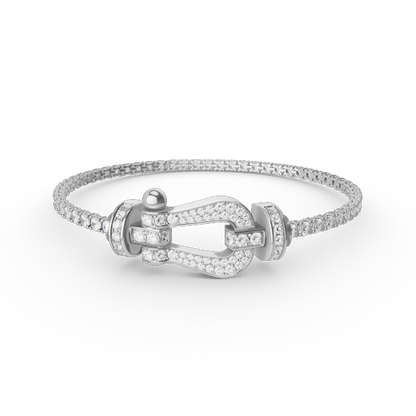 [⭐Seralia]FORCE  LARGE HORSESHOE FULL DIAMOND TENNIS BRACELET