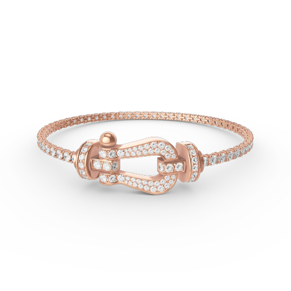 [⭐Seralia]FORCE  LARGE HORSESHOE FULL DIAMOND TENNIS BRACELET