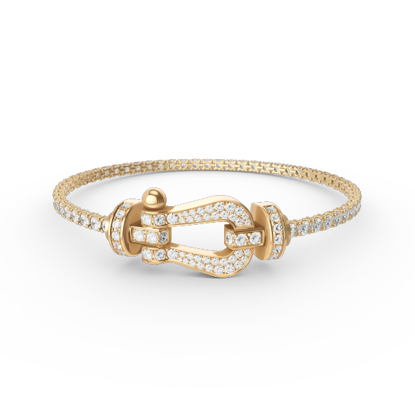 [⭐Seralia]FORCE  LARGE HORSESHOE FULL DIAMOND TENNIS BRACELET