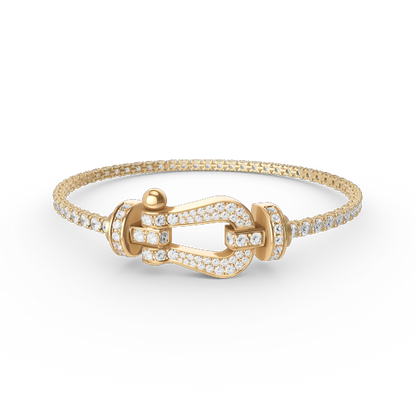 [⭐Seralia]FORCE  LARGE HORSESHOE FULL DIAMOND TENNIS BRACELET